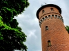 Low angle shot of the Lighthouse Kolobrzeg in Poland